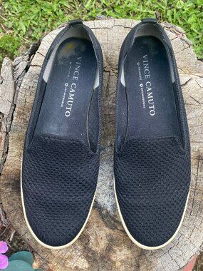 Vince Camuto Slip On Black Sneakers Size 8.5
